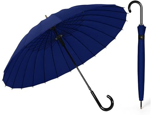 ZUOZUIYQ Regenschirm, Golfschirm, übergroß, Winddicht, Stockschirm, Hakengriff, schnell trocknend, Verstärkung, Stockschirm für Damen und Herren, Outdoor-Sport, Golfschirme