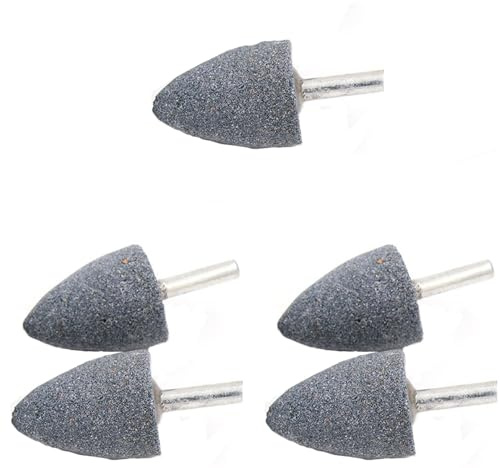 5 x 16 mm Schleifstein, professionelles rotierendes Steinwerkzeug mit 6 mm Schaft für Elektrowerkzeuge, Akku-Bohrmaschinen (Kugel)