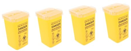 Anneome Contenedor Pequeño De 4 Piezas De 0 26 Galones Para Desechar Objetos Punzantes Con Tapa Para Un Almacenamiento Seguro De Agujas