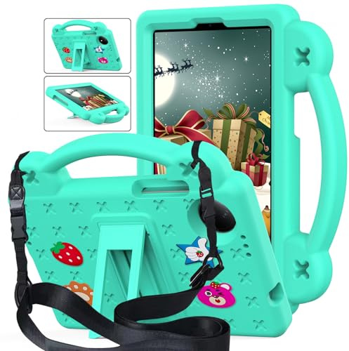 Custodia Bambini Compatibile per Xiaomi Redmi Pad SE 8,7 Pollici 4G 2024 Tablet, Cover Protettiva EVA Antiurto con [Tracolla] [Maniglia], Verde