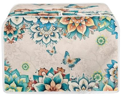 Vintage Mandalas 2-Scheiben-Toaster-Abdeckung, staubdichte Abdeckung, kleine Geräteabdeckung, Brotbackmaschine, Staubschutz und wasserdicht