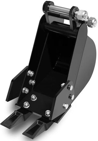 NULTRUMA Narrow Digging Bucket, 200mm Narrow Bucket, 7.87in Mini Excavator Attachments, Bucket Metal Trenching Digger with Metal Teeth
