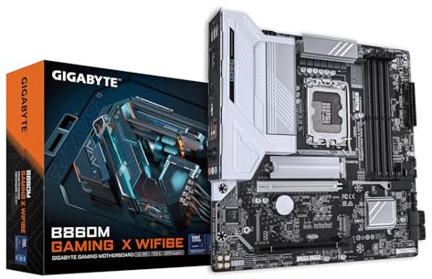 GIGABYTE B860M Gaming X WIFI6E Intel Core Ultra (Series 2) LGA 1851 Motherboard, mATX, DDR5, 2X M.2, PCIe 5.0, USB-C, WIFI6E, 2.5GbE LAN, EZ-Latch