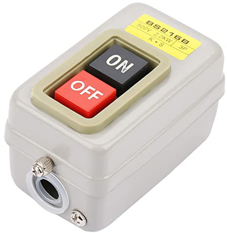 Interruttore a Pulsante 3p Auto -bloccaggio per AC 220V/380 V/Off Controllo del Circuito, Terminali a Vite per Facilitti, Materiale Durevole con Lunga Durata, Buone Prestazioni
