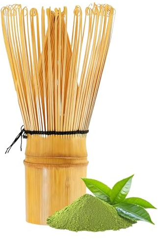 Matcha Besen, Matcha Set, Bambus Bambusbesen für cremigen Matcha-Schaum, Hochwertiger Schneebesen als Zubehör für Ihr Matcha Set Matcha Whisk Handgjorda Matcha Verktyg Som GöR