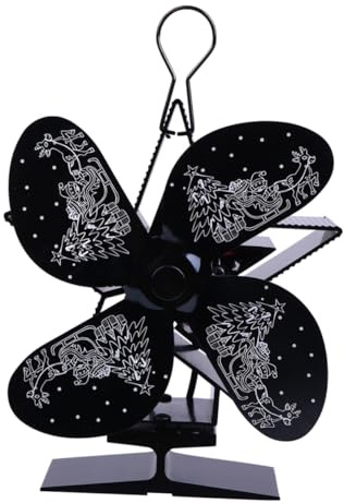 Hemobllo Ventilatore per Natalizio Heat Powered con Design Silenzioso e Riscaldamento e Decorativo