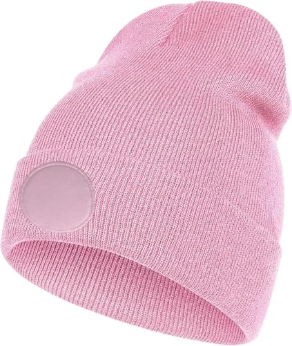 Hatstar Patch Beanie Mütze | Damen, Herren Feinstrick Mütze | Wintermütze Strickmütze für Frauen Männer Unisex | Cuffed Hats Weich & Warm