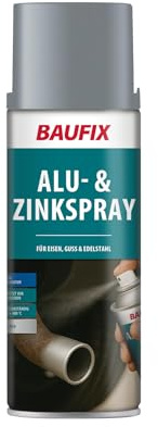 BAUFIX Aluminium Zinkspray, 400 ml, silber, schnelltrocknend, Korrosionsschutz, für alle Eisenmetalle, hitzebeständig