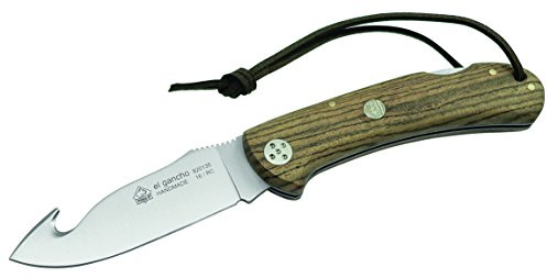 PUMA IP Jagd Taschenmesser EL GANCHO - Stahl 1.4116 - Aufreisshaken - Eichenholz Griffschalen - Fangriemenöse