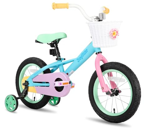 JOYSTAR 12 Inch Kids Bike for 2-4 Years Girls Toddler Rainbow Girl Bike with Training Wheels and Coaster Brake Children Bicycle Macaroon