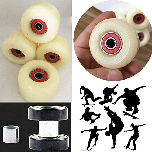 Rayauto 83A Skateboard-/Longboard-Roller, 50 x 36 mm, Weiß, 4 Stück