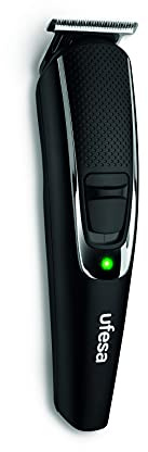 Ufesa MB3000 Máquina Cortapelos y Recortadora de Barba, 9 Longitudes de Corte, Peine Ajustable de 3-10mm, Inalámbrico, 120min de Autonomía, Negro