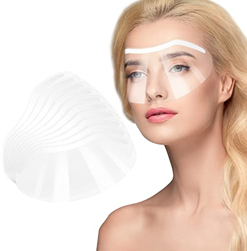 Sibba 30 PCS Einweg Augenschutz Kunststoff Schützender DuschvisierGesichtsschutz Augenklappe Duschen für Microblading Permanent Makeup Wimpernverlängerung AugenKataraktChirurgie für Augen Augenbrauen
