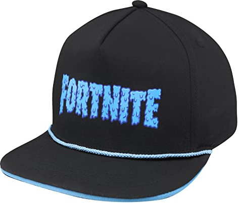 FORTNITE Cappello da baseball per ragazzi, cappello da ragazzo di qualità e berretto aderente, cappello da baseball a tesa piatta con design elegante, Colore: blu. Fortnite, Taglia unica