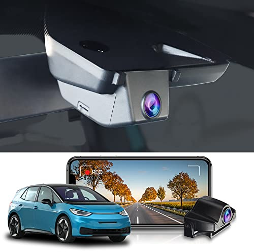 Fitcamx 4k Dashcam Auto Vorne Hinten passend für VW ID.3 2020-2026 & passend für Seat Cupra Born, OEM 2160P +1080P Dual Dashcam WiFi, G-Sensor, Loop-Aufnahm, WDR Auto Kamera, Plug & Play, 128GB Karte
