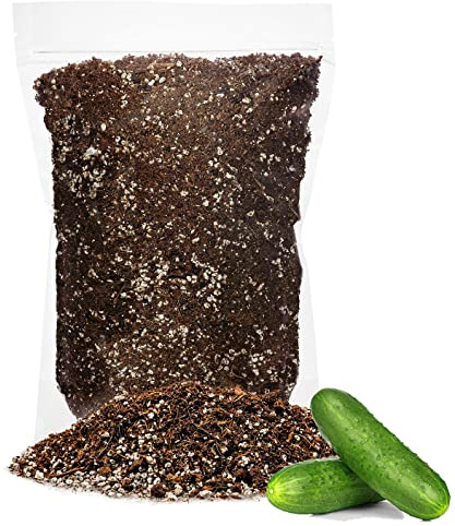 GARDENERA Premium Organic Potting Soil for Cucumbers - (5 Quart Bag)