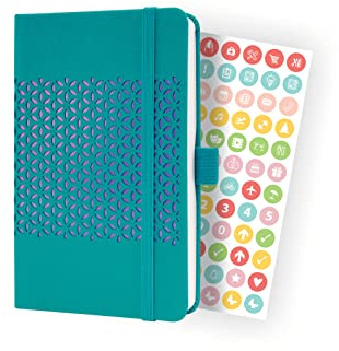 SIGEL J4214 Wochenkalender Jolie 2024, ca. A6, blau, Hardcover, Gummiband, Stiftschlaufe, Einstecktasche, 174 S., aus nachhaltigem Papier, Terminplaner