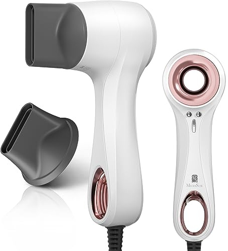 MelodySusie Compact Hair Dryer,110,000RPM High Speed Fast Drying Damage Free Portable Ionic Blow Dryer for Home & Travel