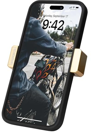 FREAKMOUNT Magnetic Motorcycle Phone Mount - Compatible with Harley Davidson - Premium Billet Aluminum Holder for Gas Tank, High-Speed Magnet Accessories - Fits Most Phones, Electric Yellow