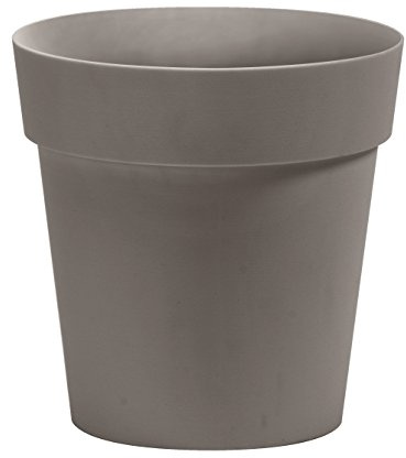 Nicolì Vaso Arké – Vaso Tortora In Plastica 26 cm – Per Piante Da Interno Ed Esterno, Fioriere Da Interno Eleganti, Vaso Decorativo Da Interno Resistente - Tortora Rotondo 15 cm