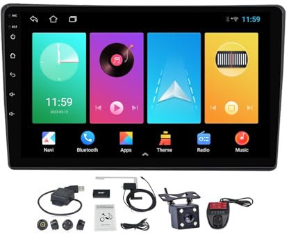 Autoradio 2 DIN Radio Bluetooth Auto per Citroen C5 2 2009-2017 9 Pollici Screen con FM RDS Dab+ Radio SWC Telecomando + Telecamera Posteriore Support Carplay Android Auto (Size : M150CP)