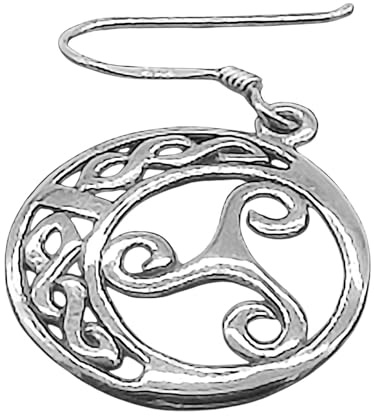 Triskele im Mond Ohrringe Ohrhänger aus 925 Sterling Silber or. 26