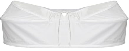 MYAYD Women's Double side Petticoat Crinoline Pannier Oval Flat Hoop for Rococo Victorian Prom Medieval Dress White, White, One Size