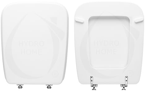 HYDRO HOME Tavoletta Wc Compatibile con SERIE 21 IDEAL STANDARD, Copriwater In Legno Rivestito Con 2 mm Di Resina,Tavoletta Wc Con Cerniere Fissaggio Dall'alto MADE IN ITALY