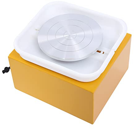 Töpferturm,Mini Elektrische TöPferscheibe Keramikrad TöPferscheibenmaschine Diy+ZubehöR Plattenspieler 10cm,Für Schulkeramikunterricht,TöPferbar,Baumarkt Oder Heimgebrauch