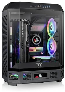 Thermaltake Tower 600 Black Mid-Tower ATX Case; 3 Tempered Glass Panels; Hidden-Connector Motherboard Support; Rotational PCI-e Slots; CA-1Z1-00M1WN-00; 3 Year Warranty