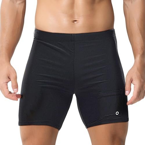 Ausing Shorts de Bain pour Homme Jammer de Bain Homme Boxer de Natation Jammer à Séchage Rapide Sport Natation Surf L