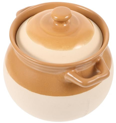 Holibanna Casserole Céramique Vintage Pour Cuisson Maison Pot Mijoté Polyvalent Pour Soupes Nouilles Et Riz Marmite Stable Sans Joint Usage Domestique Et Professionnel