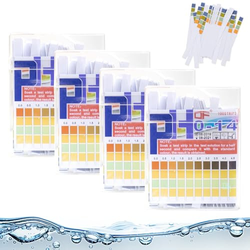 400 Teststreifen für Aquarien pH-Wert für Sp, Urin, wissenschaftliche Experimente und Aquarien pH-Wert 0-14