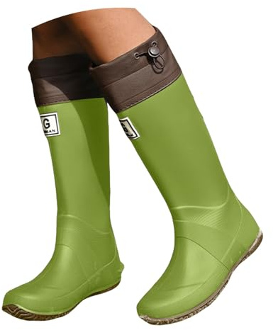 Richymfa Stivali Pioggia Donna Alti Antiscivolo Stivaletti Impermeabili Leggere Stivaletto da Lavoro Resistenti Giardinaggio Scarpe Tinta Unita Stivali Alti Outdoor Stivali Acqua Invernali Colorati