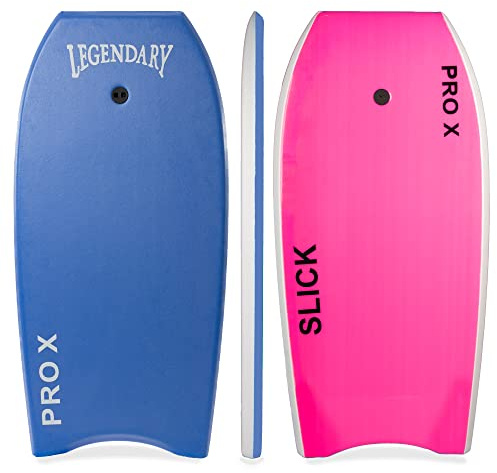 Värmeförseglad Legendary Pro X Bodyboard hårt tryck (mörkblå/rosa, 104 cm)