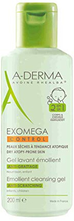 A-DERMA Aderma Ad Exomega Control Gel Corp/Cab Eco für Damen und Herren, geeignet für tägliche Pflege, mit 200 ml