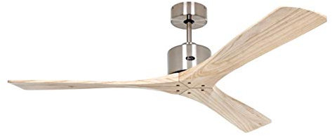 Ventilateur de plafond CasaFan 313266 MACAU 132 BN-NT Bois naturel/chrome brossé