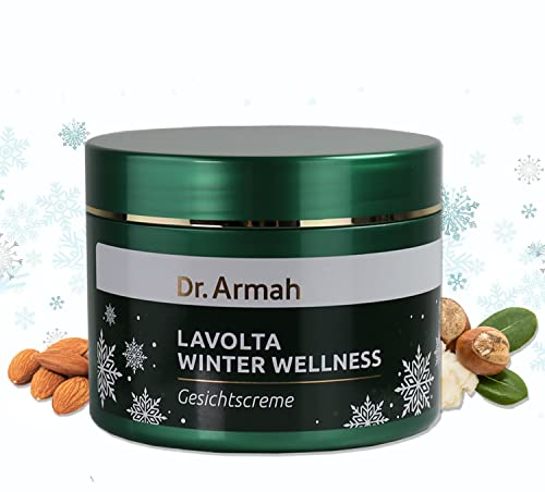 LAVOLTA Winter Wellness Gesichtscreme, natürliche feuchtigkeitsspendende Schutz-Creme für trockene, empfindliche und sensible Haut aus Sheabutter, Mandelöl & Vitamin E 200ml – silikonfrei ohne Zusätze