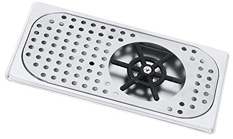 Glasspüler, 114 mm Durchmesser 201 Edelstahl-Milch-Teetassenwaschmaschine, praktischer Reiniger Glasspüler, G1/2-Zoll-Bar Glasspüler für Hotel, Bar, Café, Haushalt, Tassenwaschmaschine