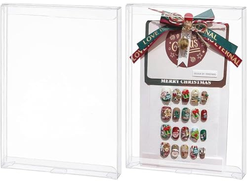 BENECREAT 10PCS Rechteck PVC transparente Geschenkboxen 20x14x1.8cm Klare Hochzeitsbevorzugungsboxen für Geschenkverpackungspostkarten