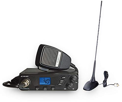 Albrecht AE 6199 NRC CB-Funkgerät + CBM-516 Magnetfußantenne Komplettset, 12699.S6, CB-Funkgerät mit integrierter VOX-Funktion und NRC Geräuschfilter inkl. Magnetfußantenne