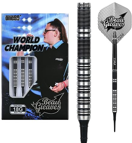 ONE80 Soft Dart Beau Greaves Beau n Arrow HD 80% Tungsten Softtip Dart Softdart (18 Gramm)