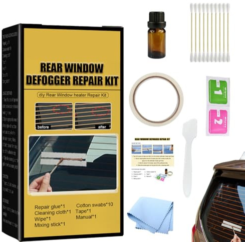 Kit De Réparation De Dégivreur De Lunette Arrière,Kit de réparation conducteur de désembuage de vitre arrière de voiture bricolage réparation rapide, Kit Degivrage Voiture, Réparations Rayées Cassées