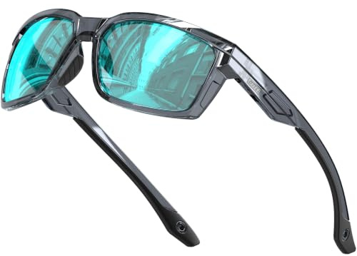 ATTCL Polariserade sportsolglasögon för män med UV400-skydd för körning, fiske och utomhusaktiviteter – bonusrep ingår 2238-C5-touhui-blue