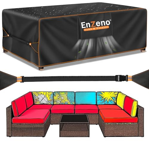Large Garden Furniture Set Cover Waterproof for Outdoor, 300x250cm Outside Patio Furniture Covers for Chair and Table Rattan Sofa, Rectangular