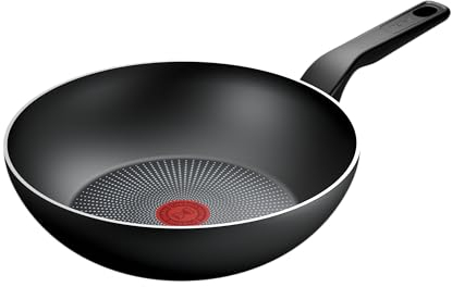 Tefal Recycled On Wokpfanne 28 cm, 100% recyceltes Aluminium, Antihaftbeschichtung, Induktion, Spülmaschinenfest, Schwarz, C2971932