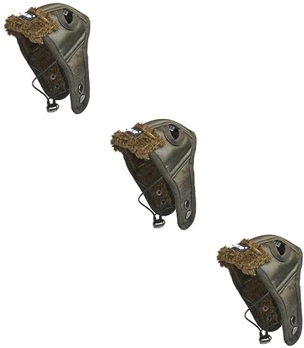 Supvox 3stücke Pet Kostüm Tierbedarf Kreative Pilotenmütze Für Hunde Und Katzen Braun Für Partys Fotografie Und Besondere Anlässe Süßes Design Für Spaß