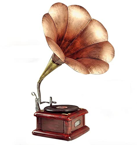 Vintage vinylskivspelare hem mjuk dekoration fotografi rekvisita högtalare modell ornament - grammofon retro snygg inredningsdel