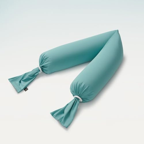 Gaxcent Schwangerschaftskissen, Stillkissen 150x20 mit Musselin-Bezug ergonomisch, Schwangerschaftskissen Komfortkissen für Erwachsene, Stillkissenbezug aus 100% Bio-Baumwolle,2