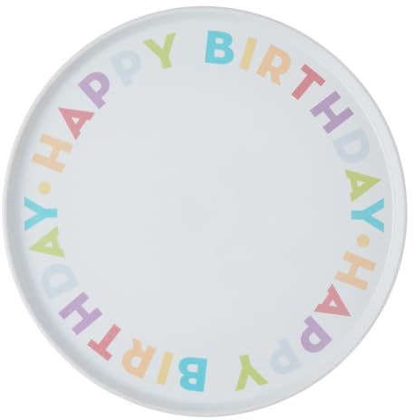 BUTLERS Geburtstag Kuchenplatte Porzellan Ø32cm HAPPY BIRTHDAY | Kuchenteller Herzlichen Glückwunsch | Servierteller mit Geburtstagsgruß | Partygeschirr für Geburtstagsfeier Party Dekoration